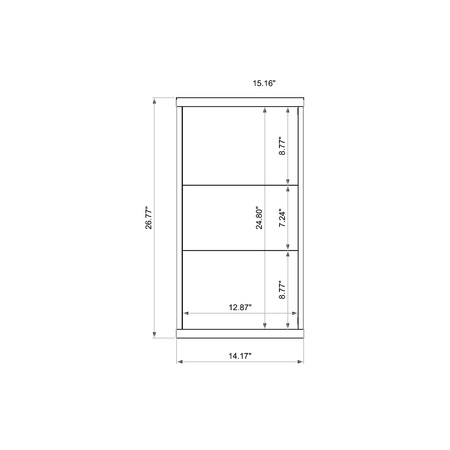 Manhattan Comfort Rectangle Marine Coffee and Side Table - Set of 2 in White, 40.94 W, 15.16 L, 26.77 H, White 2-13LC1